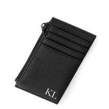 Load image into Gallery viewer, Card and Coin Holder - Black (Black Zip)
