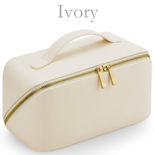 Load image into Gallery viewer, Flat Lay Make Up Bag - Ivory Large
