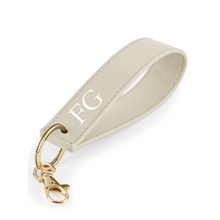 Load image into Gallery viewer, Loop Keyring Initials -  Ivory
