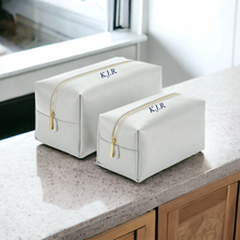 Load image into Gallery viewer, Large &amp; Medium Wash Bag Set with Initials
