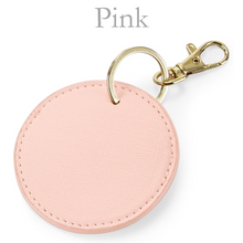 Load image into Gallery viewer, Round Keyring Initials - Pink
