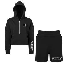 Load image into Gallery viewer, Wifey Cropped Hoodie &amp; Long Shorts Set
