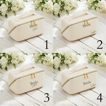 Load image into Gallery viewer, Bride Lay Flat Make Up &amp; Accessories Bag Large
