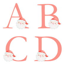 Load image into Gallery viewer, Alphabet Christmas Mug - Red Santa Face Red Letter
