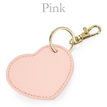 Load image into Gallery viewer, Heart Keyring Initials - Pink
