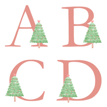 Load image into Gallery viewer, Alphabet Christmas Mug - Green Tree Red Letter
