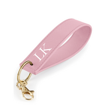 Load image into Gallery viewer, Loop Keyring Initials -  Dusky Pink
