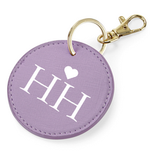 Load image into Gallery viewer, Round Keyring Initials - Lilac
