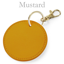 Load image into Gallery viewer, Round Keyring Initials - Mustard
