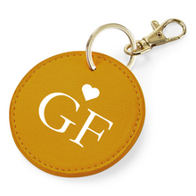 Load image into Gallery viewer, Round Keyring Initials - Mustard
