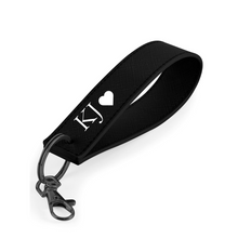 Load image into Gallery viewer, Loop Keyring Initials -  Black (Black Clasp)
