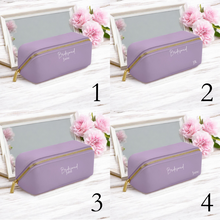 Load image into Gallery viewer, Bridesmaid Lay Flat Make Up &amp; Accessories Bag Small
