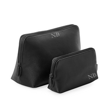 Load image into Gallery viewer, Make Up Bag - Black (Black Zip)
