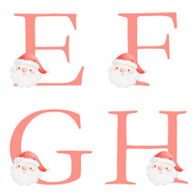 Load image into Gallery viewer, Alphabet Christmas Mug - Red Santa Face Red Letter
