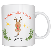 Load image into Gallery viewer, Merry Christmas Mug - Reindeer (Front)
