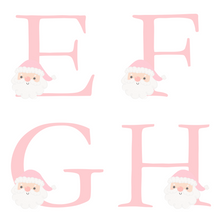 Load image into Gallery viewer, Alphabet Christmas Mug - Pink Santa Face Pink Letter
