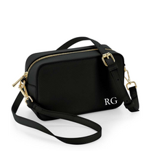 Load image into Gallery viewer, Cross Over Bag - Black (Gold Zip)
