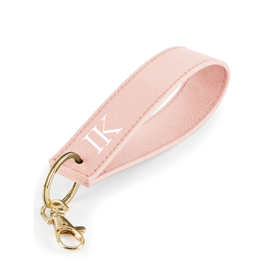 Loop Keyring Initials -  Pink