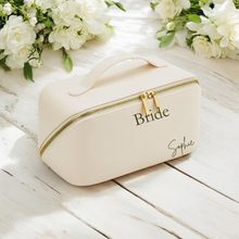 Load image into Gallery viewer, Bride Lay Flat Make Up &amp; Accessories Bag Large
