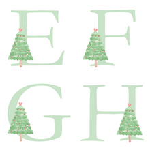 Load image into Gallery viewer, Alphabet Christmas Mug - Green Tree Green Letter
