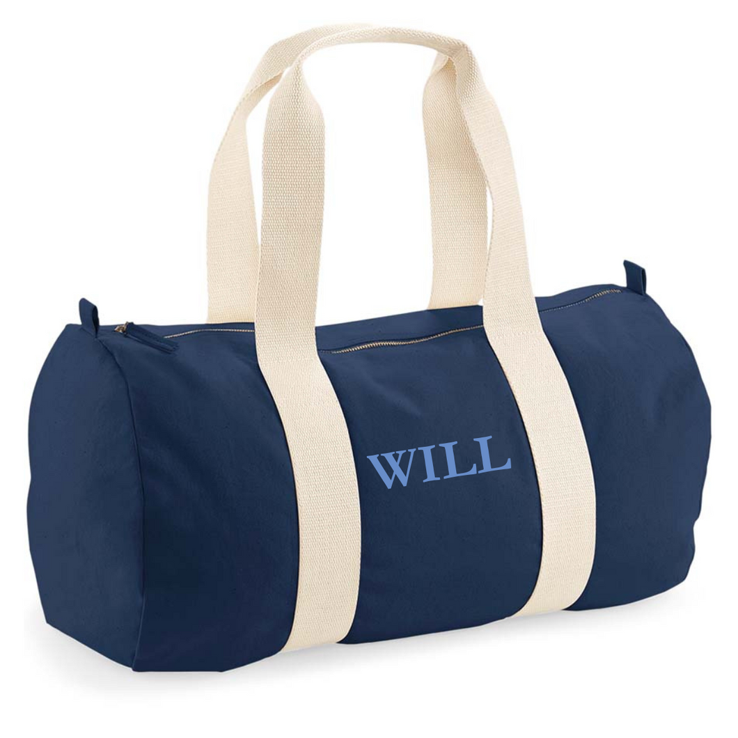 Barrel Bag Navy Name