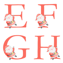 Load image into Gallery viewer, Alphabet Christmas Mug - Red Santa Red Letter
