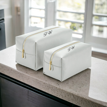 Load image into Gallery viewer, Large &amp; Medium Wash Bag Set with Initials
