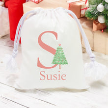 Load image into Gallery viewer, Alphabet Christmas Sack - Green Tree Red Letter
