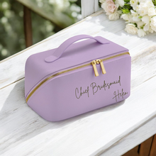 Load image into Gallery viewer, Chief Bridesmaid Lay Flat Make Up &amp; Accessories Bag Large
