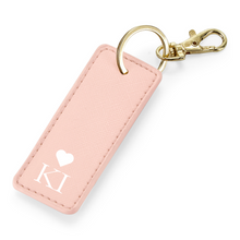 Load image into Gallery viewer, Rectangle Keyring Initials - Pink
