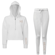 Load image into Gallery viewer, Bride Cropped Hoodie &amp; Jogger Set
