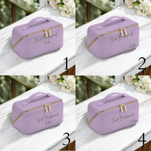 Load image into Gallery viewer, Chief Bridesmaid Lay Flat Make Up &amp; Accessories Bag Large
