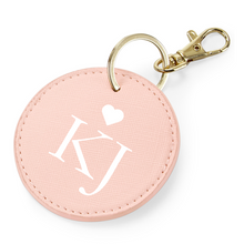 Load image into Gallery viewer, Round Keyring Initials - Pink
