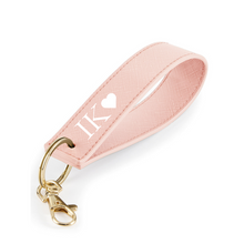 Load image into Gallery viewer, Loop Keyring Initials -  Pink
