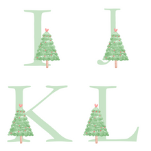 Load image into Gallery viewer, Alphabet Christmas Mug - Green Tree Green Letter
