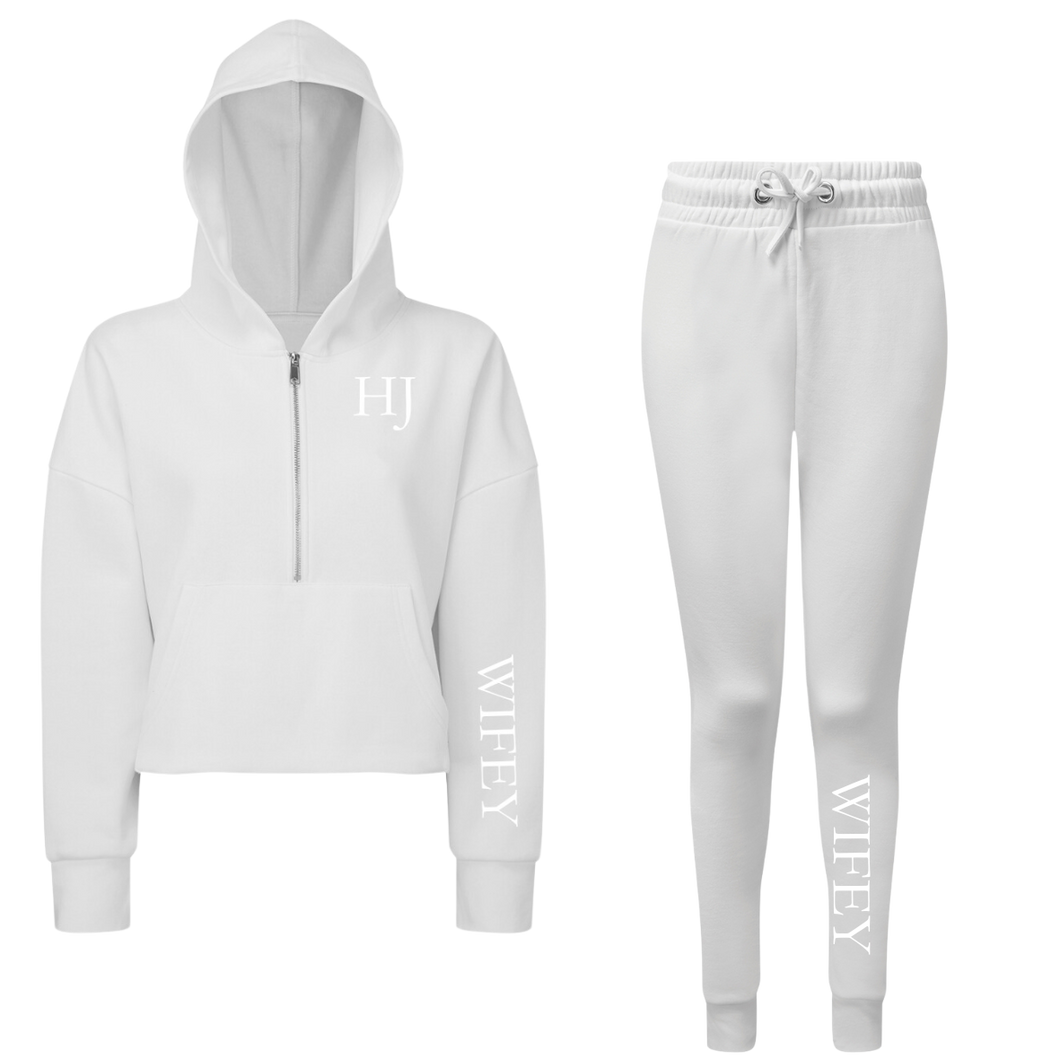 Wifey Cropped Hoodie & Jogger Set