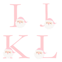 Load image into Gallery viewer, Alphabet Christmas Mug - Pink Santa Face Pink Letter
