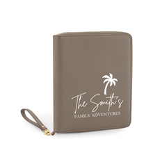 Load image into Gallery viewer, Travel Document Organiser - Family Adventures Palm Tree
