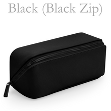 Load image into Gallery viewer, Flat Lay Make Up Bag - Black (Black Zip) Small
