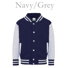 Load image into Gallery viewer, Varsity Jacket Navy/Grey
