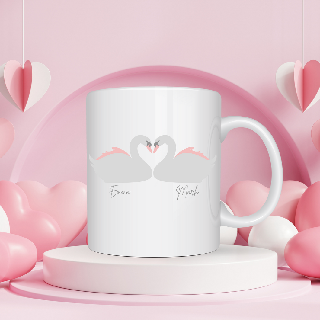 Valentines Swan Mug