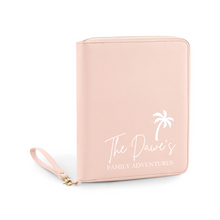 Load image into Gallery viewer, Travel Document Organiser - Family Adventures Palm Tree
