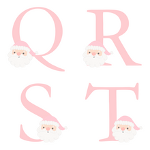 Load image into Gallery viewer, Alphabet Christmas Mug - Pink Santa Face Pink Letter
