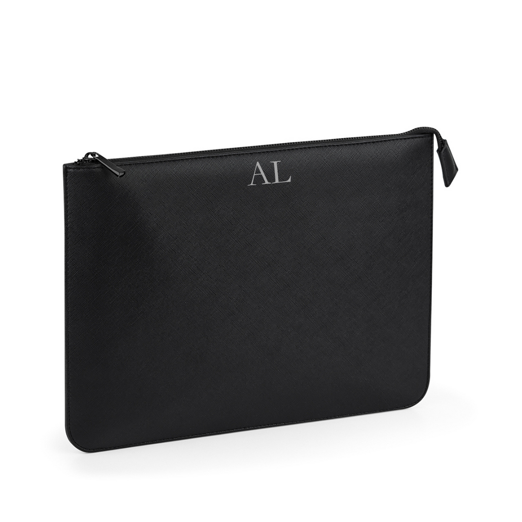 Document / Laptop Holder - Black (Black zip)