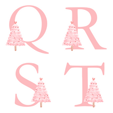 Load image into Gallery viewer, Alphabet Christmas Mug - Pink Tree Pink Letter
