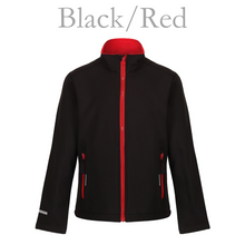 Load image into Gallery viewer, Young Rider Soft Shell Jacket - Black/Red
