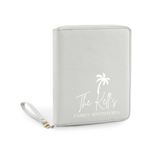 Load image into Gallery viewer, Travel Document Organiser - Family Adventures Palm Tree
