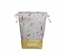 Load image into Gallery viewer, Yellow Easter Drawstring Pouch
