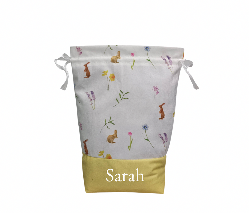 Yellow Easter Drawstring Pouch