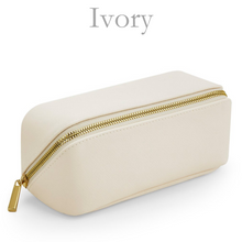 Load image into Gallery viewer, Flat Lay Make Up Bag - Ivory Small
